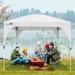 EAGLE PEAK 10' x 10' Outdoor Pop Up Canopy Tent, Portable Sun Shelter, Vented Top and Wheeled Carrying Bag