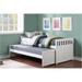 Red Barrel Studio® 5-1_Philipa White Twin Over Twin w/ Optional Dual Under-bed Toyboxes Or Twin Bed Trundle Bedroom Set in Brown/White | Wayfair