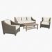 Red Barrel Studio® Abriya 5 - Person Outdoor Seating Group w/ Cushions in Gray | 36 H x 78 W x 36 D in | Wayfair 7F3E99E1DFD2428C84D91D3959CF9FAA