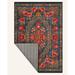 Red 48 x 48 x 0.32 in Area Rug - Canora Grey Subir Floral Machine Made Cotton Area Rug | 48 H x 48 W x 0.32 D in | Wayfair