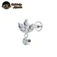 Astm F136 Titan drei Marquisen mit cz baumeln Knorpel Helix Tragus Piercing Lotusblume flachen