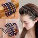 Ncmama neue Perle rutsch feste Haar bänder Strass Blume Stirnband für Frauen Haar Reifen Bänder