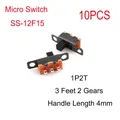 Micro interrupteur SS-12F15 1P2T 3 pieds 2 vitesses longueur de la poignée 4mm interrupteur à