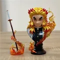 Figurine d'Action Demon Slayer en PVC Rengoku Kyoujurou Kimetsu No Yaiba Modèle Gk Flame Bust