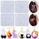 Moule en silicone pour boucles d'oreilles bricolage multi-animal lapin chat cristal en forme