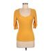 Ophelia Roe 3/4 Sleeve Top Yellow Sweetheart Tops - Women's Size Medium