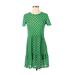 Zara Casual Dress - DropWaist: Green Polka Dots Dresses - Women's Size Small