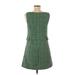 J.ING Casual Dress - DropWaist: Green Houndstooth Dresses - Women's Size Medium