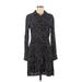 Paris Atelier & Other Stories Casual Dress - Shirtdress Collared Long sleeves: Black Polka Dots Dresses - Women's Size 8