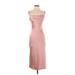 Express Outlet Cocktail Dress - Slip dress: Pink Solid Dresses - Women's Size X-Small