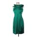 Camilyn Beth Cocktail Dress - Sheath Mock Sleeveless: Green Dresses - Women's Size 4