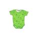 Trend Lab Short Sleeve Onesie: Green Print Bottoms - Size 0-3 Month