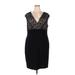 Adrianna Papell Casual Dress: Black Dresses - Women's Size 22