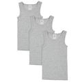 Sanetta - Unterhemd Basic Boy 3Er-Pack In Hellgrau Melange, Gr.104