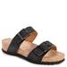MUK LUKS Presley Platform 2-Strap Sandal - Womens 6 Black Sandal Medium