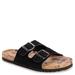 MUK LUKS Tessa Terra Turf Sandal - Womens 6 Black Sandal Medium