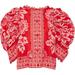 FARM RIO Women's Flora Tapestry Red Blouse - Red