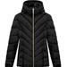 Michael Kors Women's Black Chevron Quilted Short Packable Jacket Coat - Black