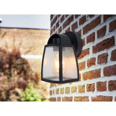 LED Außenwandleuchte in Laternenoptik, Höhe 20cm, Schwarz Image