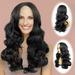 Kojanyu Beauty Care/Body Care 28Inch Wig Women s Wavy Long Curly Hair About 70CM Black Curly Black Big Curly for Home Use and Travel Mother s/Father s Day Gifts