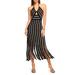 Frida Stripe Halter Midi Dress