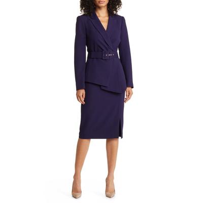 Nested Belted Jacket And Skirt