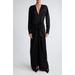 Long Sleeve Satin Knot Maxi Dress