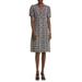 Jared Tweed Print Silk Shirtdress