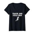 Damen Muttertagsgeschenke Ideen Leichtathletik-Liebhaber Leichtathletik-Liebhaber Leichtathletik-Liebhaber T-Shirt mit V-Ausschnitt