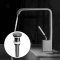 Waterfall Bathroom Sink Mixer Faucet, Monobloc Basin Taps Single Handle Wash Basin Faucets with Hot and Cold Hose Vessel Water Brass Tap Deck Mounted