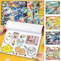 Ludlz Childrens Drawing Roll Animal Coloring Paper Roll for Kids Sticky DIY Painting Drawing Paper Rolls for Toddler Wall Coloring Paper Stickers Coloring Books