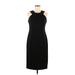 Calvin Klein Cocktail Dress - Sheath: Black Solid Dresses - New - Women's Size 8