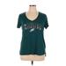 NFL Short Sleeve T-Shirt: Teal Tops - Women's Size X-Large