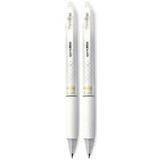 PILOT FriXion Ball Clicker Erasable Gel Ink Retractable Pen Extra Fine Point 0.5mm White Barrel Black Ink 2 Pack