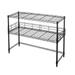 12 D x 36 W x 28 H Desktop Carbon Steel Bookshelf - Black