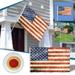 Fimeskey Flags_ Banners & Accessories X Garden 1PC Flag American With Brass 3 Flags USA 5FT Polyester Home Decor Home & Garden