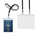 4x6Inch Extra Large Passport Holders ID Badge PVC Card Holder with Lanyards Fill for Passports by ALMHPVC (3Pack Black Lanyards)