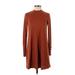 As U Wish Casual Dress - Sweater Dress: Brown Dresses - Women's Size Small