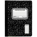 Top Flight Sewn Marble Composition Book Black/White College Rule 9.75 x 7.5 Inches 100 Sheets (41350)