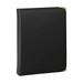 Classic Professional Binder 3 Ring Binder With 1.5 Inch Brass Round Rings And Zipper Closure Binder Brass Corner Accents Black