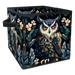 KLURENT Owl Birds Toy Box Chest Collapsible Sturdy Toy Clothes Storage Organizer Boxes Bins Baskets for Kids Boys Girls Nursery Playroom