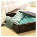 Homehours Underbed Wicker Storage Box Large 28 in L x 18 in W x 6.75 in H Antique Walnut Brown