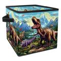 KLURENT Dinosaur Toy Box Chest Collapsible Sturdy Toy Clothes Storage Organizer Boxes Bins Baskets for Kids Boys Girls Nursery Playroom