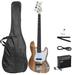 Glarry Student Right Handed 4 Strings Electric Guitar Bass w/ 20AMP Speaker 3