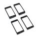 FarBoat 4Pcs Humbucker Pickup Cover Frame Mounting Ring Curve for Electric EPI LP Guitar (Black)