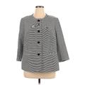 Talbots Jacket: Gray Houndstooth Jackets & Outerwear - Women's Size 16