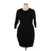 Universal Standard Casual Dress - Sheath: Black Solid Dresses - Women's Size 18