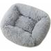 Square Dog Basket Plush Cozy and Comfortable Cat Cushion Warm Cat Basket House Nest Washable Non-Slip Sleeping Bed for Large Medium Small Dogs and Cats (Size M)