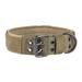 Pet Collar Dog Collar Nylon Dog Collar Military Adjustable Collar For Small Medium Large Dogs With Metal Buckle Size L (Brown)