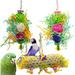 3Pack Bird Chewing Toys Foraging Shredder Toy Parrot Cage Shredder Toy Bird Loofah Toys Foraging Hanging Toy for Cockatiel Conure$Birds Chewing Toys 3 Pack Parrot Foraging Shredder Toy Hanging